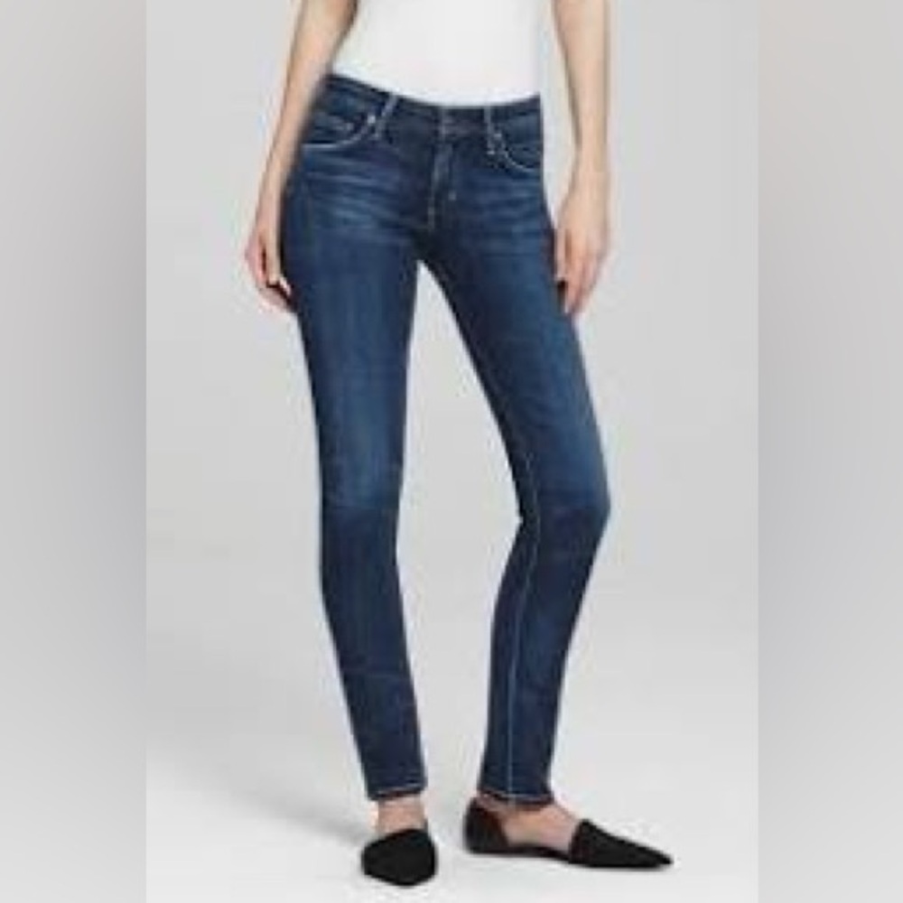 Citizens of Humanity Arielle Mid Rise Slim Jeans Straight stretch Med Wash SZ 28